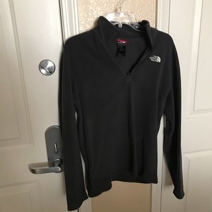 Charcoal gray quarter zip fleece sweater